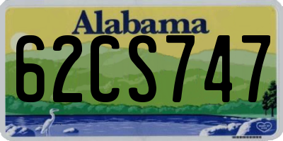 AL license plate 62CS747