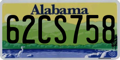 AL license plate 62CS758
