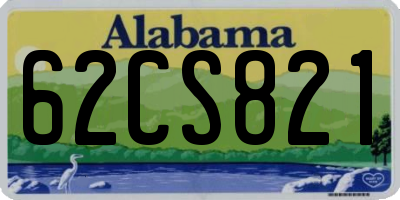 AL license plate 62CS821