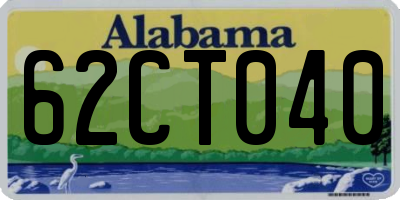 AL license plate 62CT040