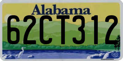 AL license plate 62CT312