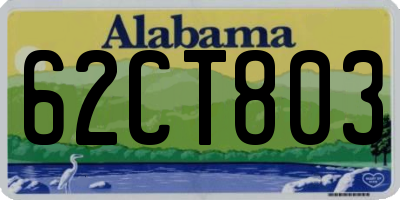 AL license plate 62CT803