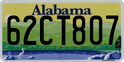 AL license plate 62CT807