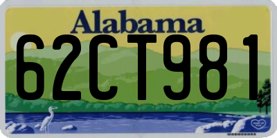 AL license plate 62CT981