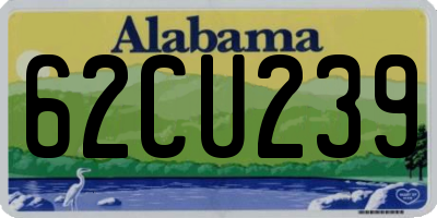 AL license plate 62CU239
