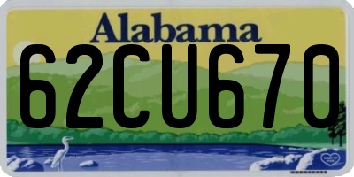 AL license plate 62CU670