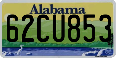 AL license plate 62CU853