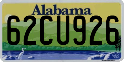 AL license plate 62CU926
