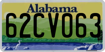 AL license plate 62CV063