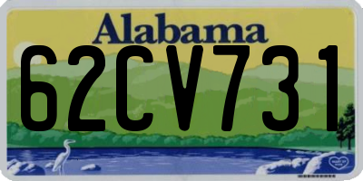 AL license plate 62CV731
