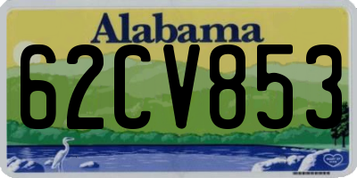 AL license plate 62CV853