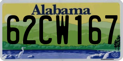 AL license plate 62CW167