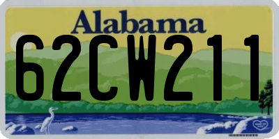 AL license plate 62CW211