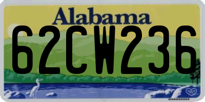AL license plate 62CW236