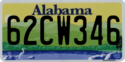 AL license plate 62CW346