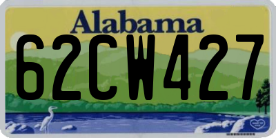 AL license plate 62CW427