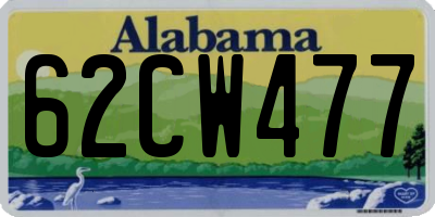AL license plate 62CW477