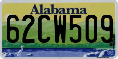 AL license plate 62CW509