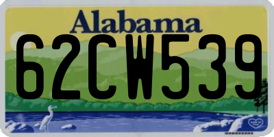 AL license plate 62CW539