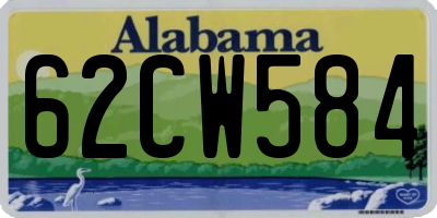 AL license plate 62CW584