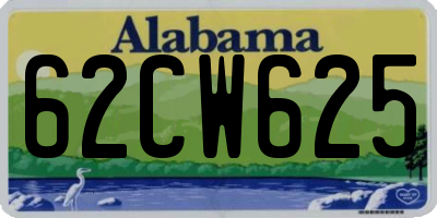 AL license plate 62CW625