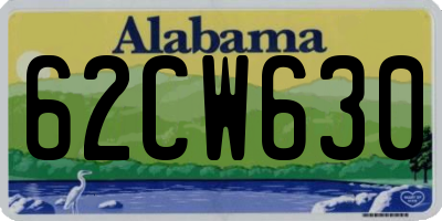 AL license plate 62CW630