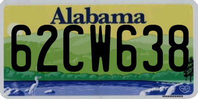 AL license plate 62CW638