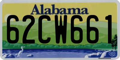 AL license plate 62CW661
