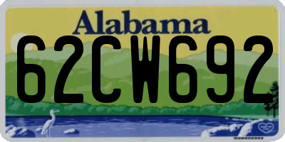 AL license plate 62CW692