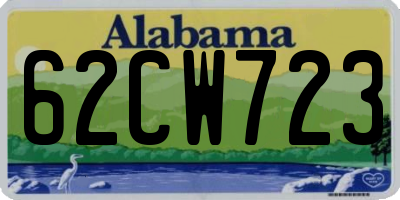 AL license plate 62CW723