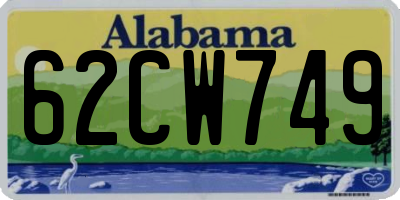 AL license plate 62CW749