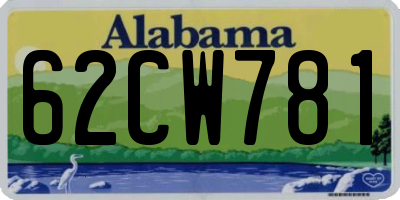AL license plate 62CW781