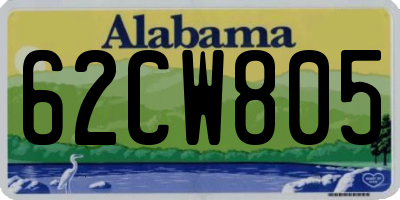 AL license plate 62CW805