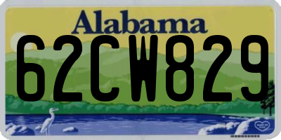 AL license plate 62CW829