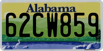 AL license plate 62CW859