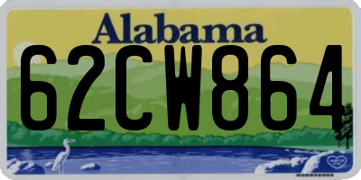 AL license plate 62CW864
