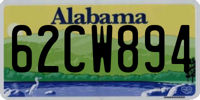 AL license plate 62CW894