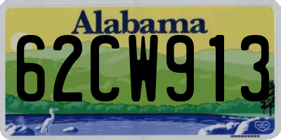 AL license plate 62CW913