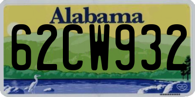 AL license plate 62CW932