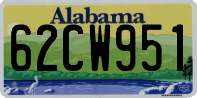 AL license plate 62CW951