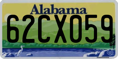 AL license plate 62CX059