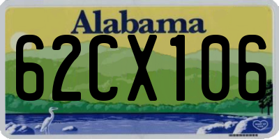 AL license plate 62CX106