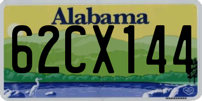 AL license plate 62CX144