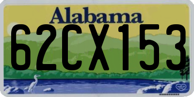 AL license plate 62CX153
