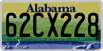 AL license plate 62CX228