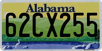 AL license plate 62CX255
