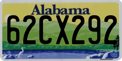 AL license plate 62CX292