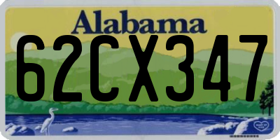 AL license plate 62CX347