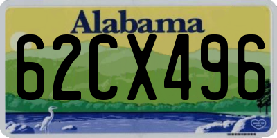 AL license plate 62CX496