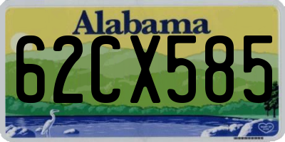 AL license plate 62CX585